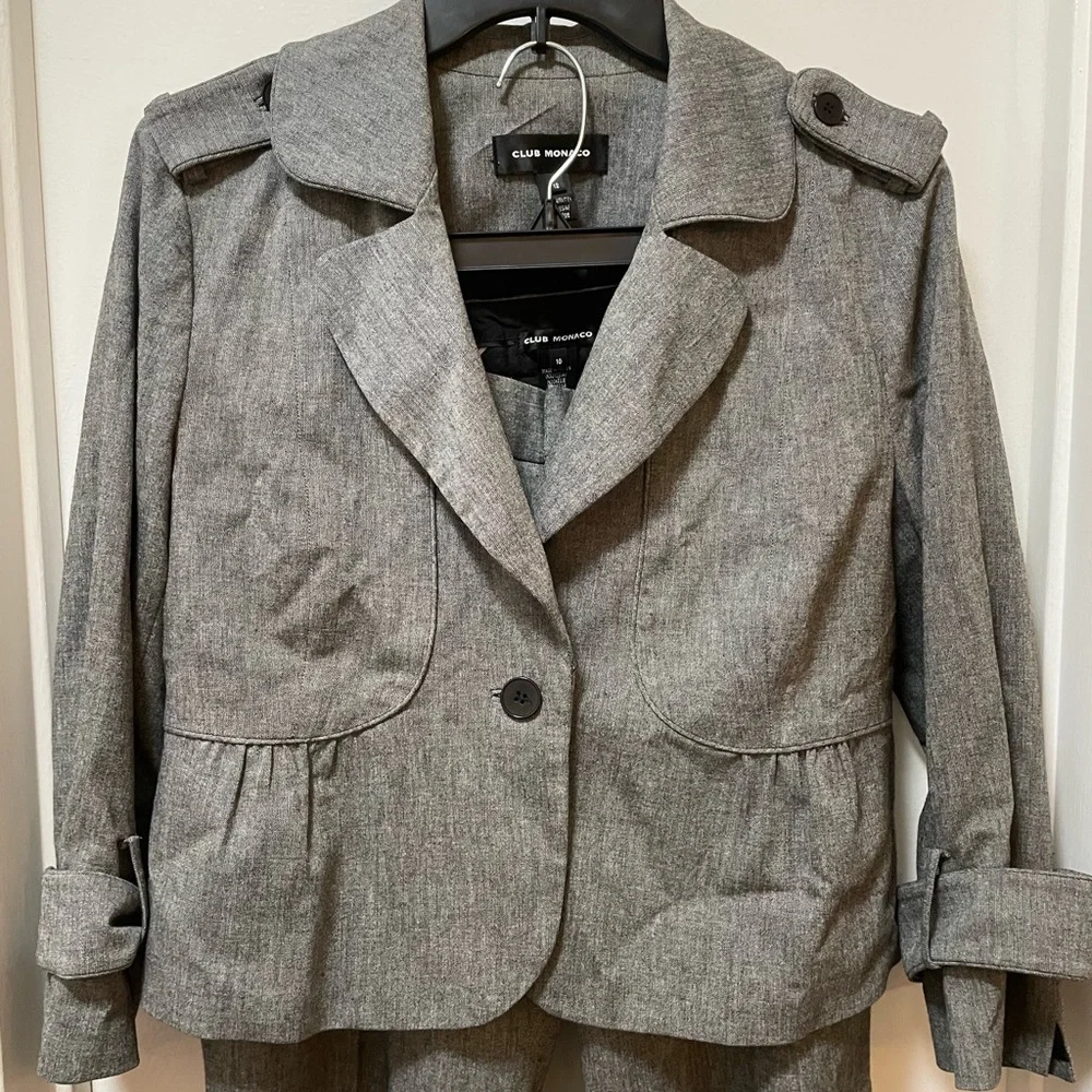 Club Monaco Grey Tailored Suit Set - Picture 2 of 16